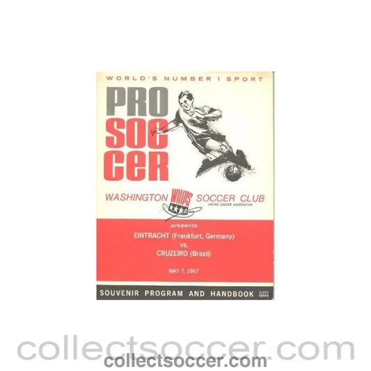 1967 Eintracht, Frankfurt, Germany v Cruzeiro, Beazil official programme 07/05/1967 - Collect Soccer