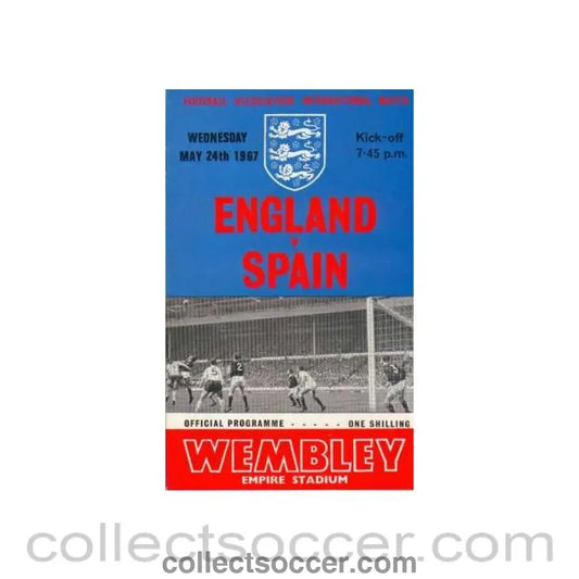 1967 England V Spain Programme 25/04/1967 - Collect Soccer