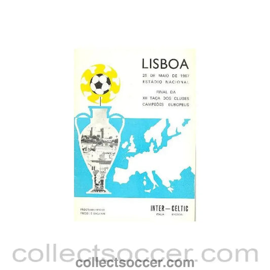 1967 European Cup Final Celtic v Inter Milan Official Programme