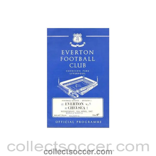 1967 - Everton vChelsea official programme 19/04/1967