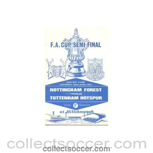 1967 FA Cup Semi - Final Programme Tottenham V Nottingham Forest 29/04/1967 - Collect Soccer