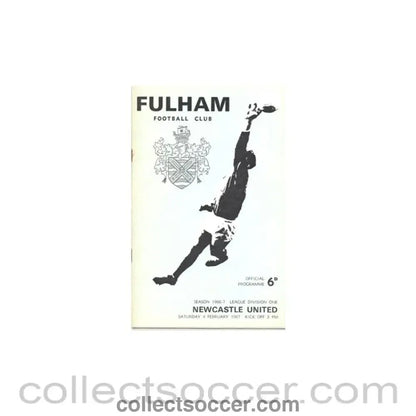 1967 - Fulham v Newcastle United official programme 04/02/1967 - Collect Soccer