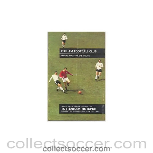 1967 - Fulham v Tottenham Hotspur official programme 30/12/1967 Football League - Collect Soccer