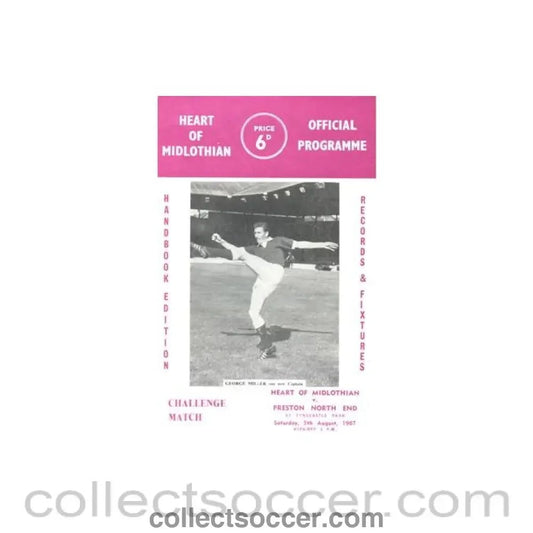 1967 - Heart of Midlothian v Preston North End official programme 05/08/1967 - Collect Soccer