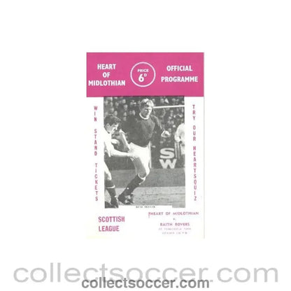 1967 - Heart of Midlothian v Raith Rovers official programme 14/10/1967 - Collect Soccer