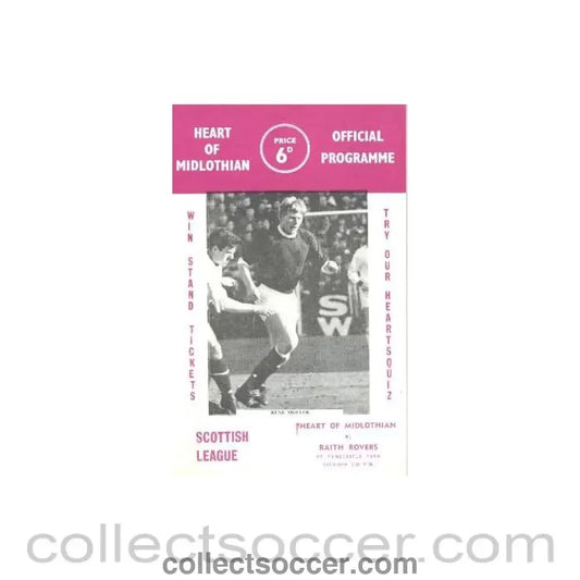 1967 - Heart of Midlothian v Raith Rovers official programme 14/10/1967 - Collect Soccer