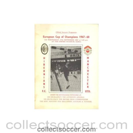 1967 - Hibernians Malta V Manchester United official programme 27/09/1967 European Champions Cup - Collect Soccer