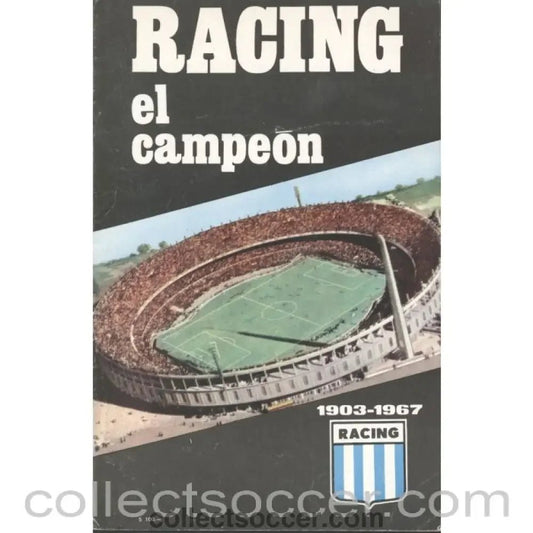 1967 Intercontinental Cup Final Programme Racing v Celtic - Collect Soccer