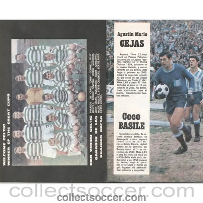 1967 Intercontinental Cup Final Programme Racing v Celtic - Collect Soccer