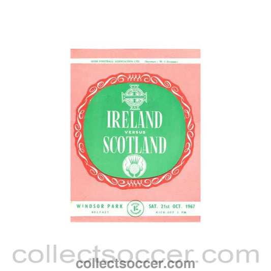 1967 - Ireland v Scotland official programme 21/10/1967 - Collect Soccer