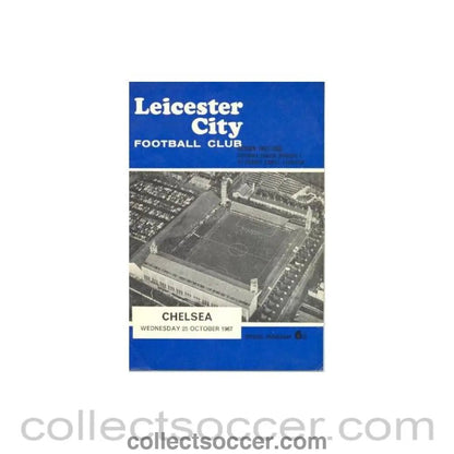 1967 - Leicester City vChelsea official programme 25/10/1967 - Collect Soccer