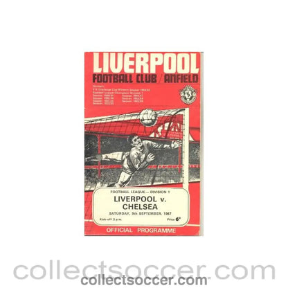 1967 - Liverpool vChelsea official programme 09/09/1967
