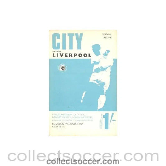 1967 - Manchester City v Liverpool official programme 19/08/1967 Football League - Collect Soccer
