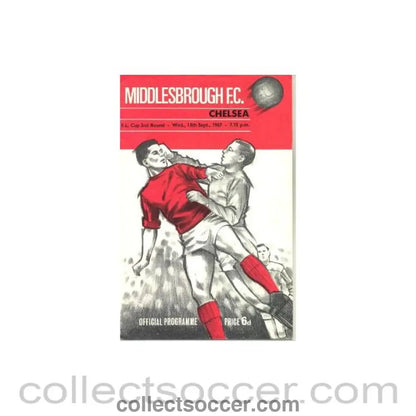 1967 - Middlesbrough vChelsea official programme 13/09/1967 - Collect Soccer