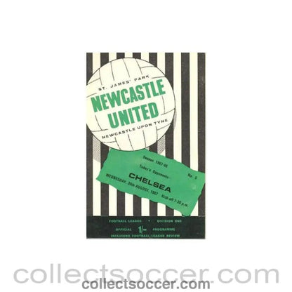 1967 - Newcastle United vChelsea official programme 30/08/1967 - Collect Soccer