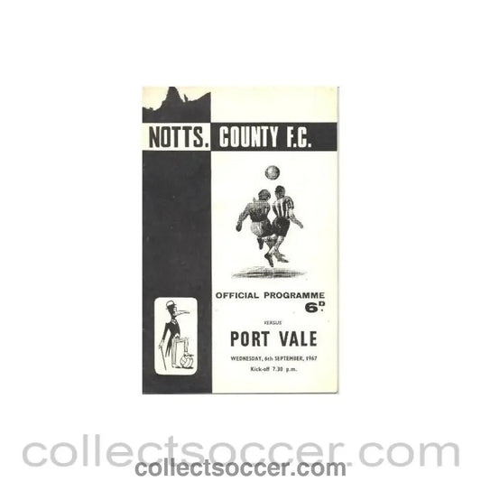 1967 - Notts County v Port Vale official programme 06/09/1967 - Collect Soccer