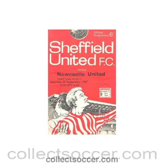 1967 - Sheffield United v Newcastle United official programme 23/09/1967 Football League Cup - Collect Soccer