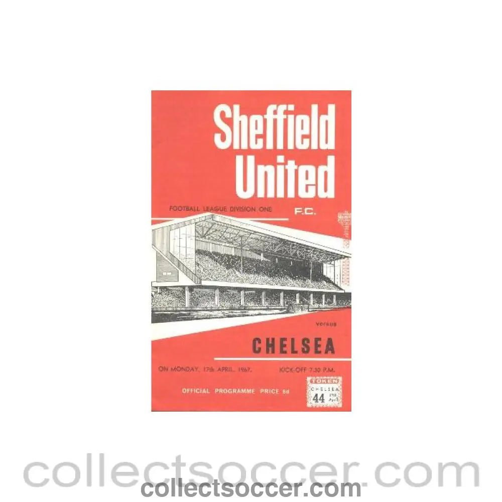 1967 - Sheffield United vChelsea official programme 17/04/1967 - Collect Soccer