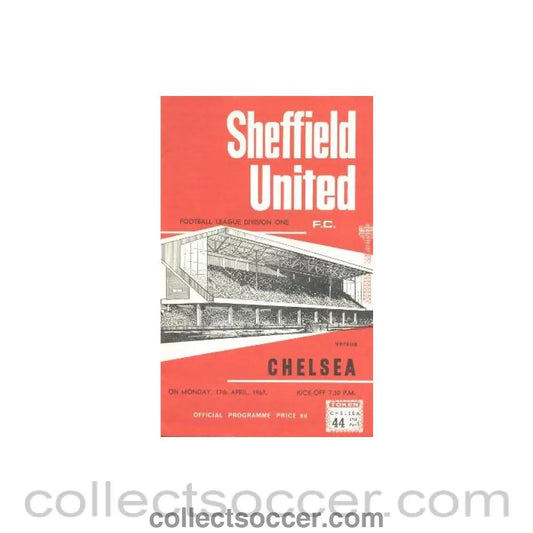 1967 - Sheffield United vChelsea official programme 17/04/1967