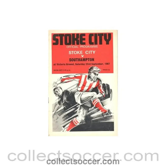 1967 - Stoke City v Southampton official programme 23/09/1967 Football League - Collect Soccer