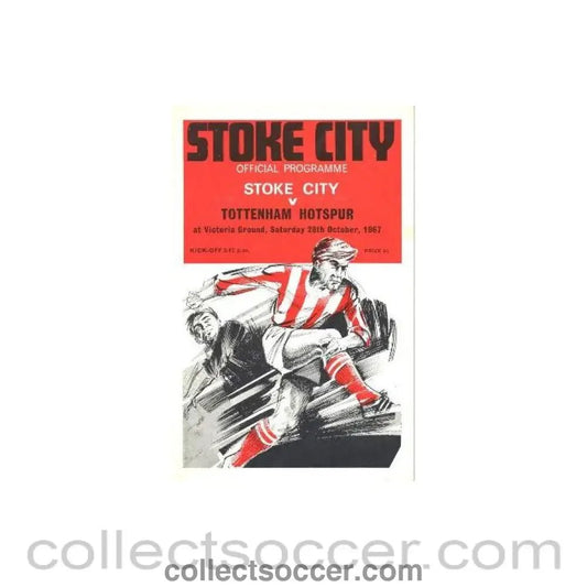 1967 - Stoke City v Tottenham Hotspur official programme 28/10/1967 - Collect Soccer