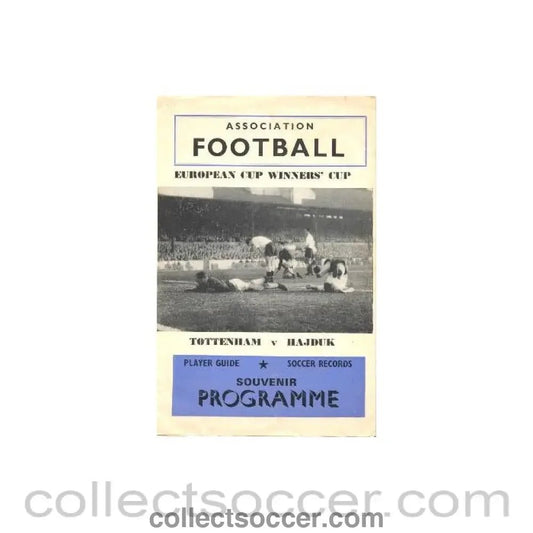 1967 - Tottenham Hotspur v Hajduk, Split, Croatia unofficial programme 27/09/1967, a pirate - Collect Soccer