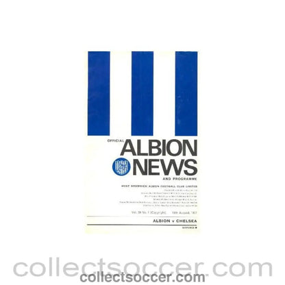 1967 - West Bromwich Albion vChelsea official programme 19/08/1967 - Collect Soccer