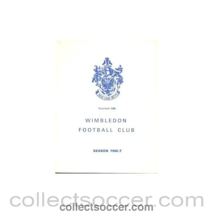 1967 - Wimbledon v Nuneaton Borough official programme 09/05/1967 - Collect Soccer
