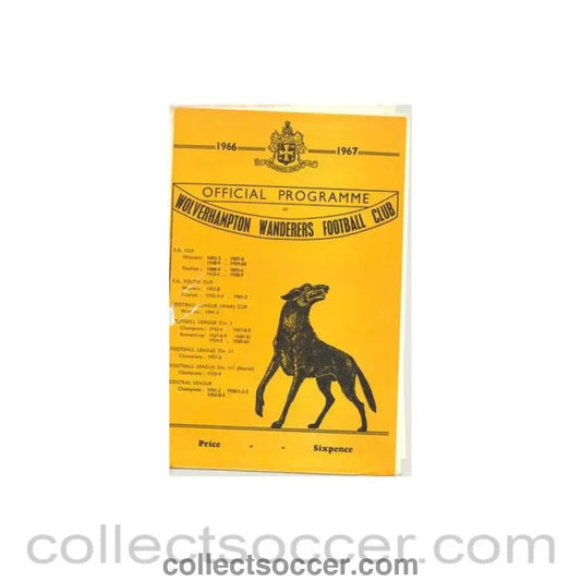 1967 - Wolverhampton Wanderers v Everton official programme 18/02/1967 F.A. Cup - Collect Soccer