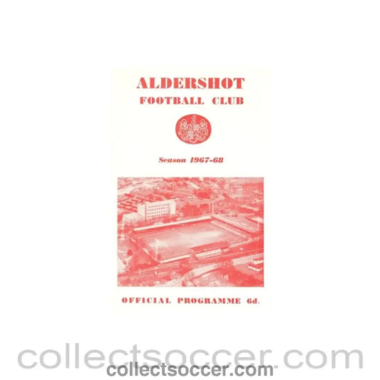 1968 - Aldershot v Luton Town official programme 21/02/1968