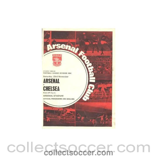 1968 - Arsenal v Chelsea official programme 23/11/1968