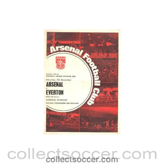 1968 - Arsenal v Everton official programme 07/12/1968