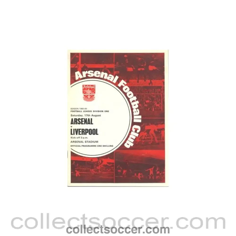 1968 - Arsenal v Liverpool official programme 17/08/1968 - Collect Soccer