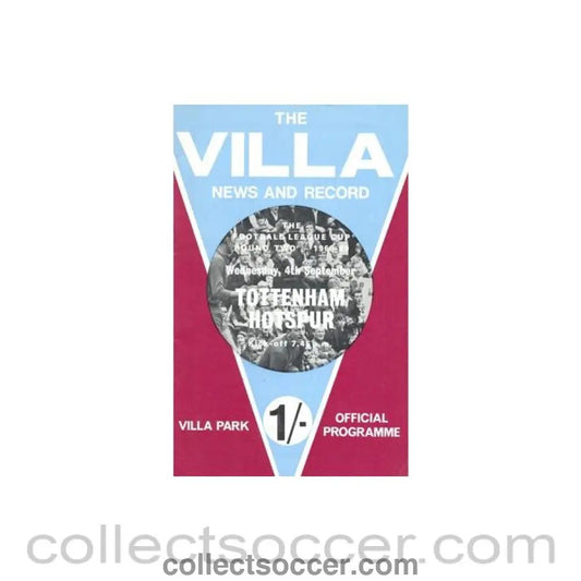 1968 - Aston Villa v Tottenham Hotspur official programme 04/09/1968 Football League - Collect Soccer