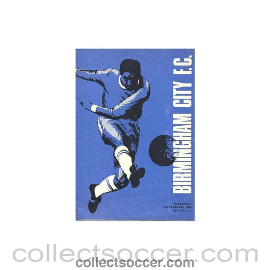 1968 - Birmingham City v Blackpool official programme 03/02/1968 Football League