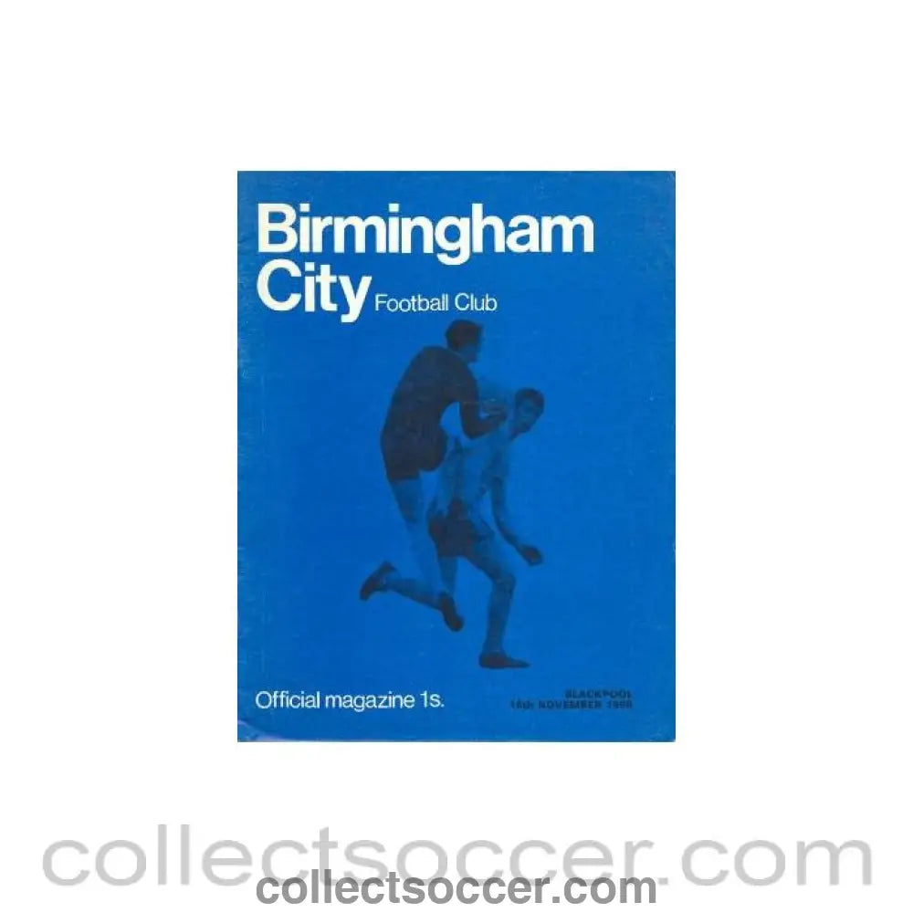 1968 - Birmingham City v Blackpool official programme 16/11/1968