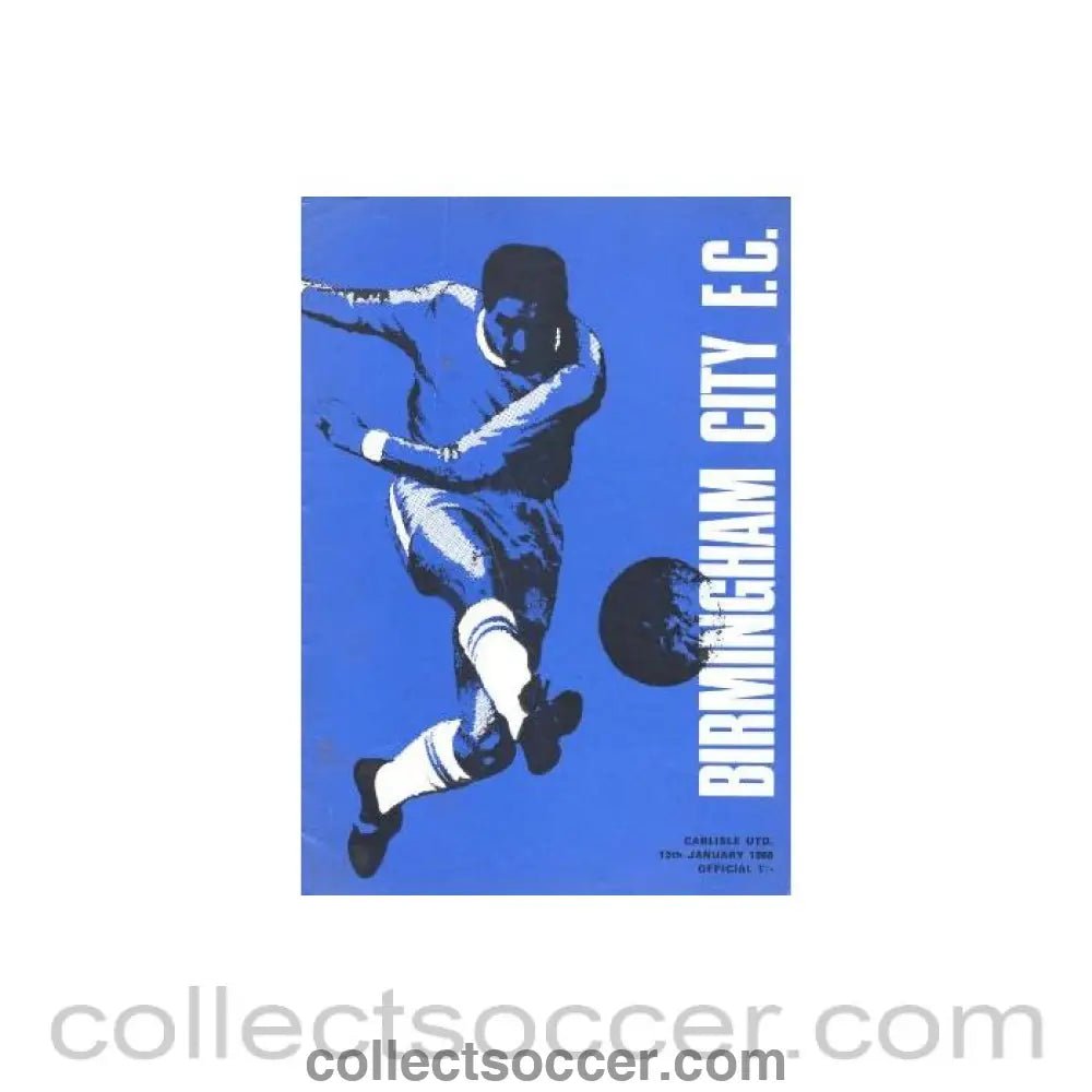 1968 - Birmingham City v Carlisle United official programme 13/01/1968 - Collect Soccer