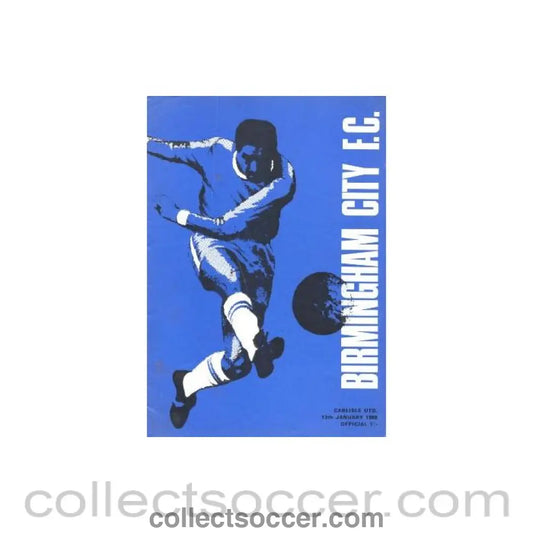 1968 - Birmingham City v Carlisle United official programme 13/01/1968