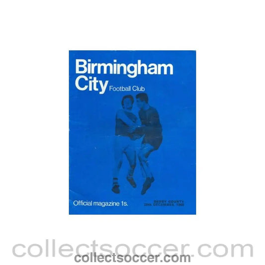 1968 - Birmingham City v Derby Countyofficial programme 28/12/1968 - Collect Soccer