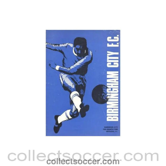 1968 - Birmingham City v Norwich City official programme 16/03/1968 - Collect Soccer