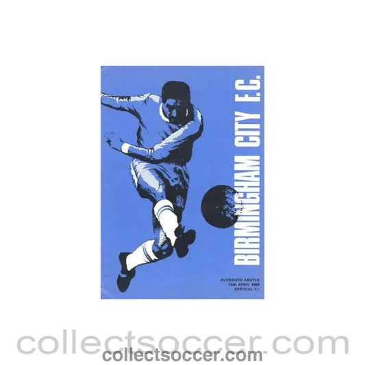 1968 - Birmingham City v Plymouth Argyle official programme 16/04/1968 - Collect Soccer