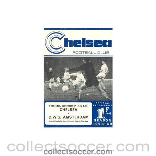 1968 - Chelsea v D.W.S. Amsterdam official programme 23/10/1968