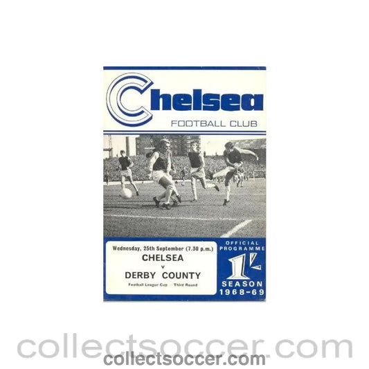 1968 - Chelsea v Derby County official programme 25/09/1968
