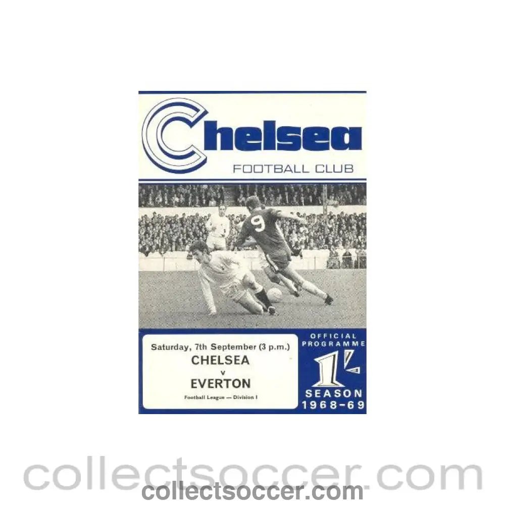 1968 - Chelsea v Everton official programme 07/09/1968 - Collect Soccer