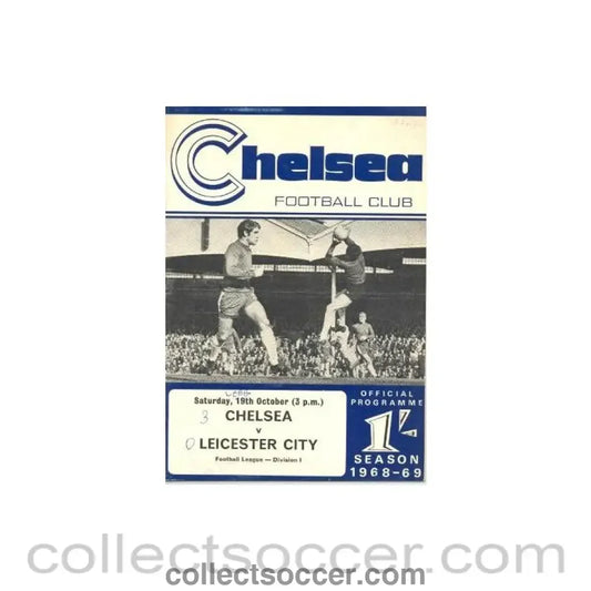 1968 - Chelsea v Leicester City official programme 19/10/1968