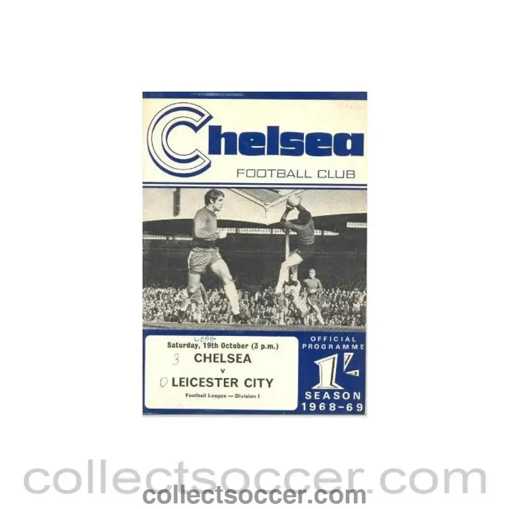 1968 - Chelsea v Leicester City official programme 19/10/1968 - Collect Soccer