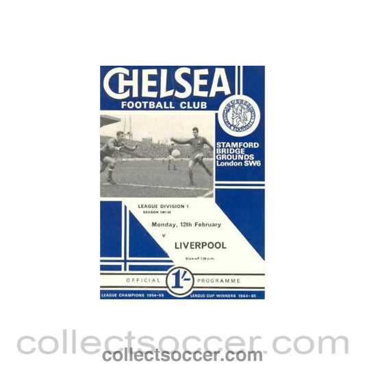 1968 - Chelsea v Liverpool official programme 12/02/1968
