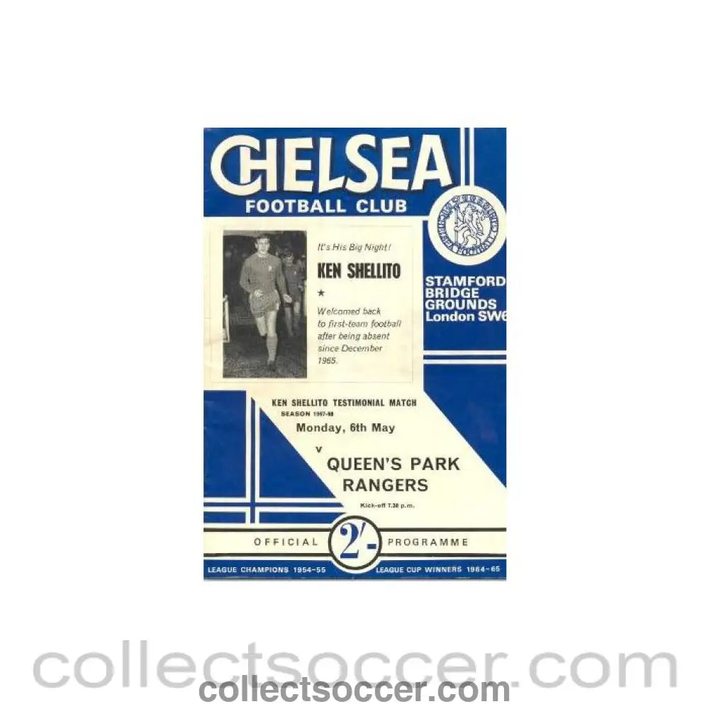 1968 - Chelsea v Queen’s Park Rangers official programme 06/05/1968