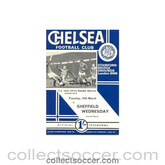 1968 - Chelsea v Sheffield Wednesday official programme 12/03/1968