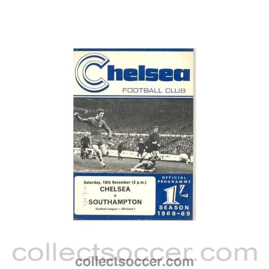 1968 - Chelsea v Southampton official programme 16/11/1968